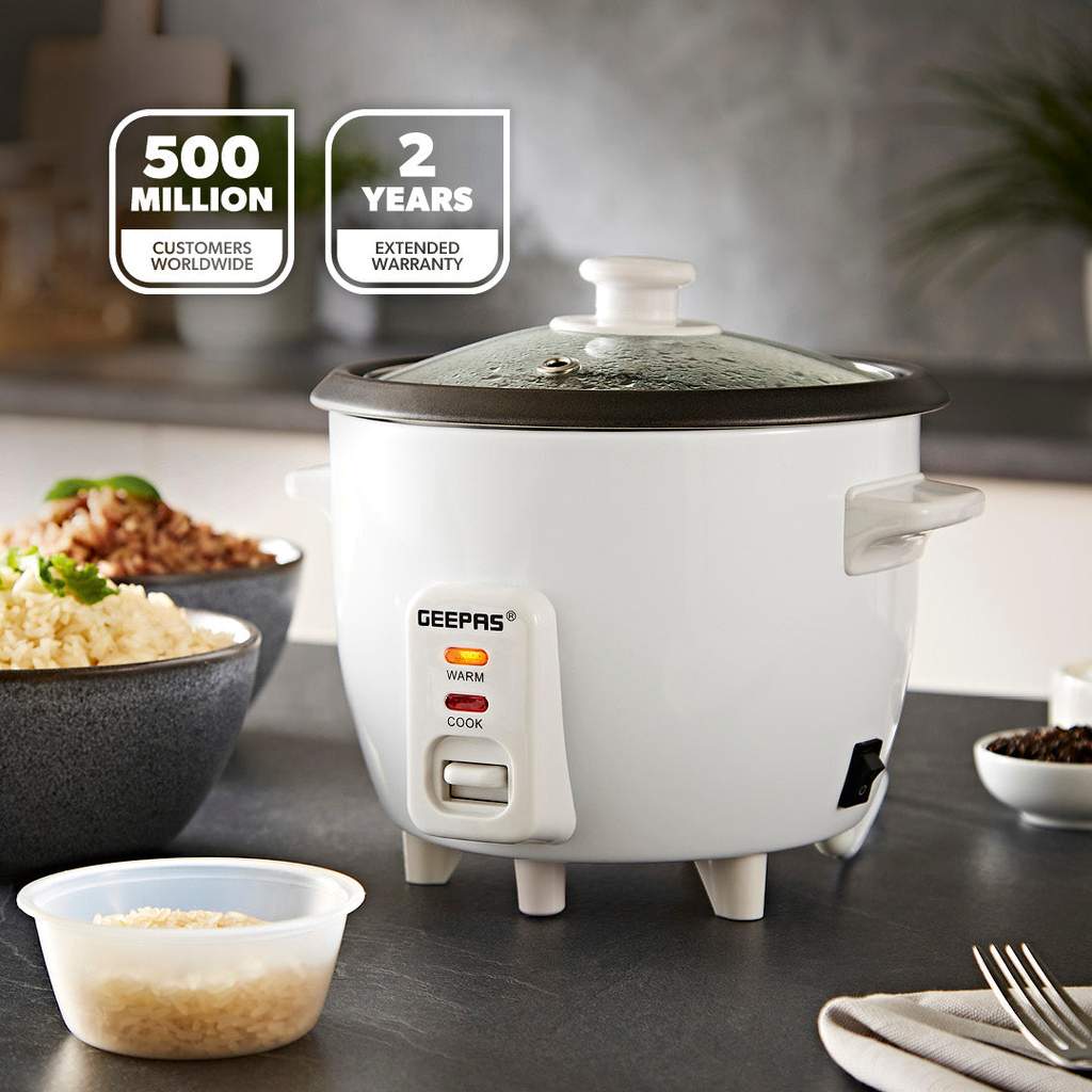 0.6L White Non-Stick Electric Rice Cooker With Cup & Spatula Original Garansi Kapasitas 0.6L