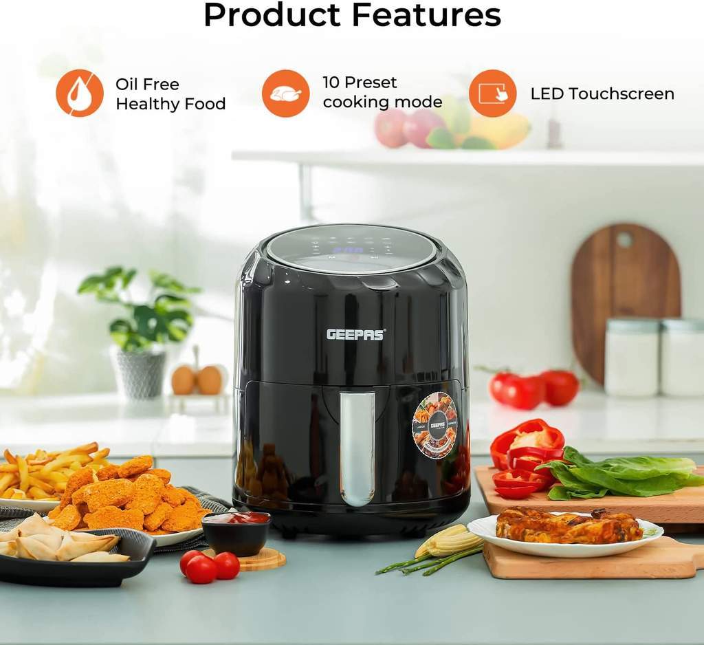 10-In-1 Rapid 3.5L 'Vortex' Air Fryer Original Garansi Bahan berkualitas tinggi dirancang untuk memasak sehari-hari
