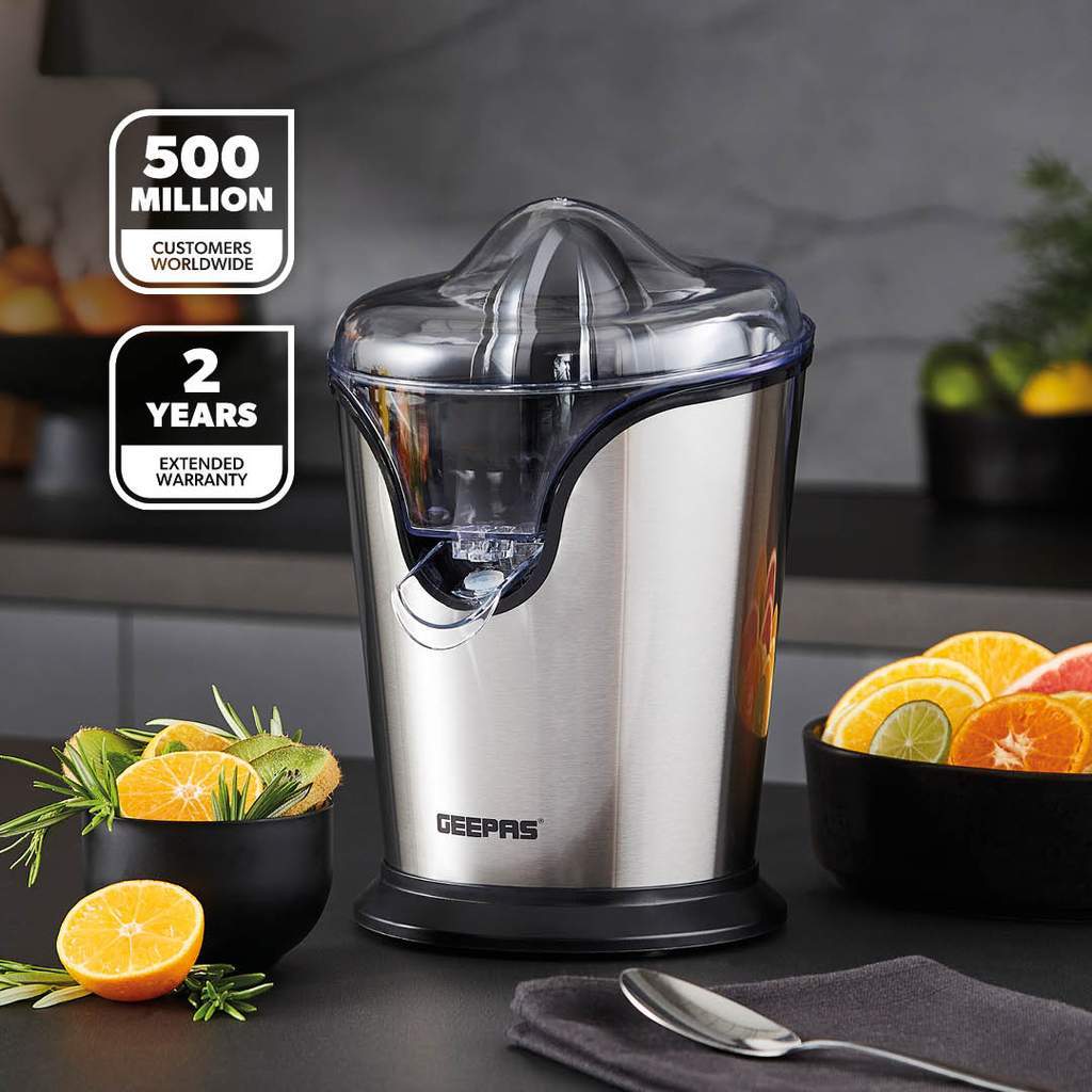 100W Silver Electric Juice Maker & Citrus Squeezer Original Garansi Material Bodi Stainless Steel