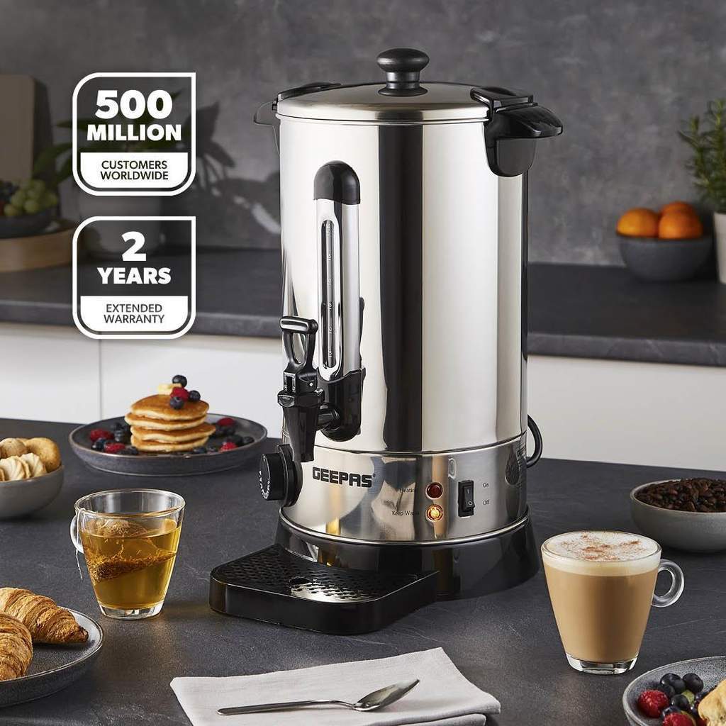 10L Stainless Steel Hot Water Boiler and Catering Urn (1650W) Original Garansi Daya 1650W
