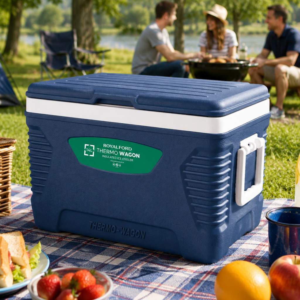 14L Red Picnic Insulated Food Ice Cooler Original Garansi Material plastik terisolasi berkualitas tinggi