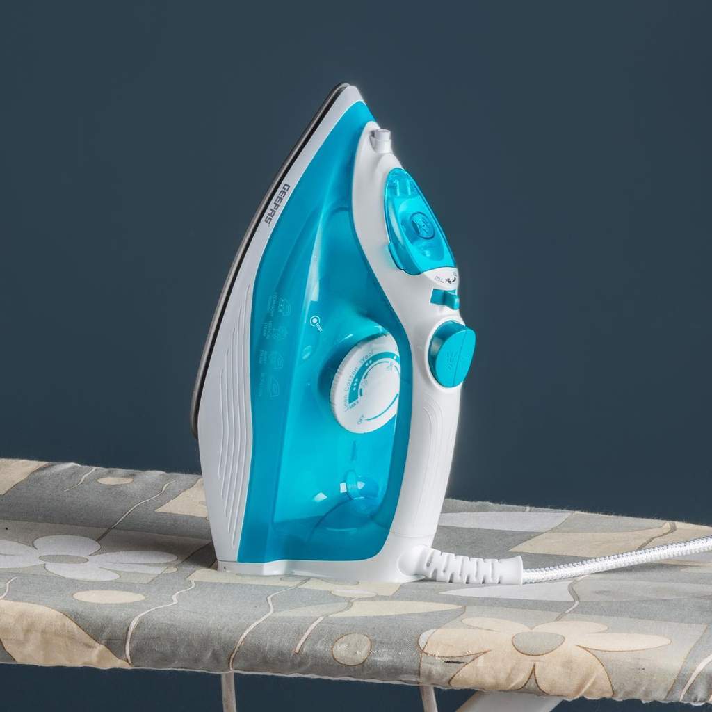 1600W Blue Non-Stick Soleplate Dry Steam Iron Original Garansi Alas Anti Lengket (Non-Stick Soleplate)