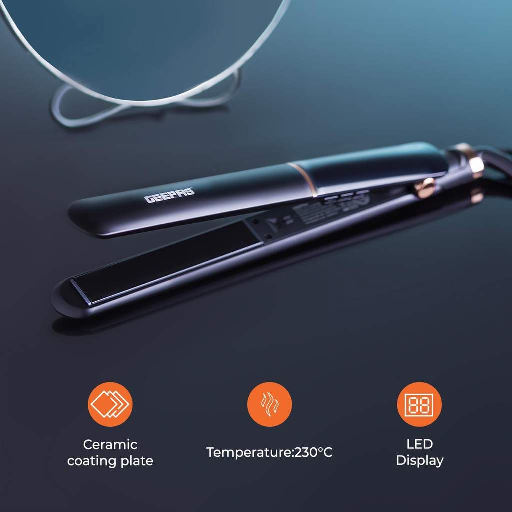 Ceramic Coated Black & Rose Gold Hair Straighteners Original Garansi Kontrol Panel Pengatur Suhu